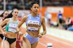 Victoire d'Audrey Werro lors des championnats suisses d'athlétisme en salle