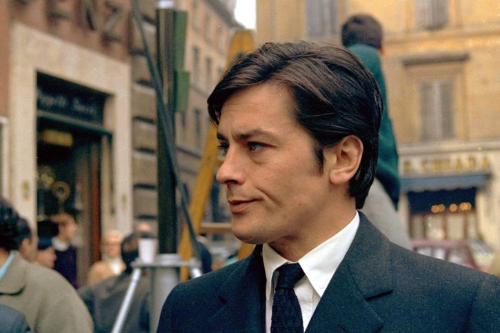 Alain Delon lors du tournage du "Clan des Siciliens" à Rome en 1969. (archives) © KEYSTONE/AP/JIM PRINGLE